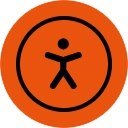 Barrierefrei-Logo der Münchner Nachbarschaftstreffs
